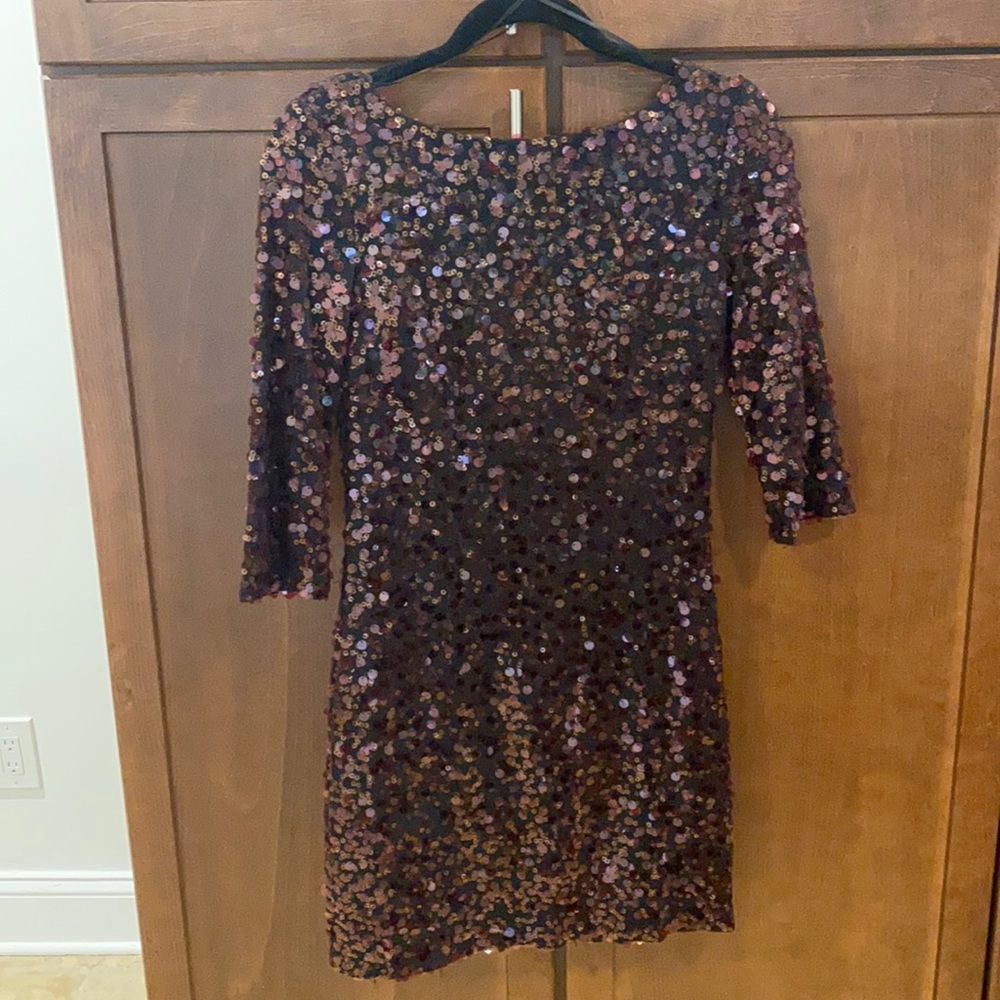 Mauve sequin mini dress
